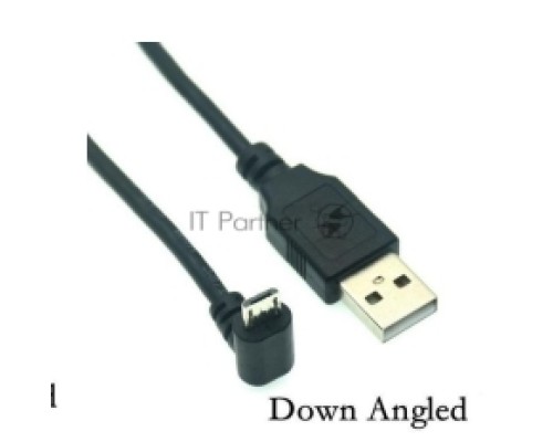 Кабель USB  Type A на Micro USB угол вниз 1,5 м