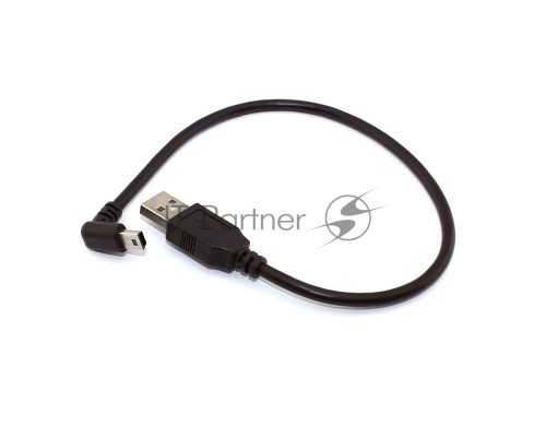 Кабель USB  Type A на Mini USB угол вниз 0,25 м