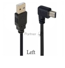 Кабель USB  Type A на Mini USB угол влево 1,5 м