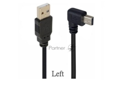 Кабель USB  Type A на Mini USB угол влево 1,5 м