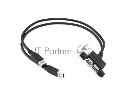 Кабель USB 2.0 для монтажа на корпус 50 см