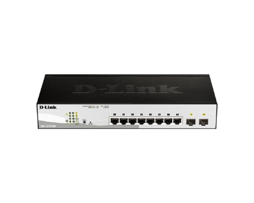 [Сетевое оборудование] D-Link DGS-1210-08P/G3A Настраиваемый L2 коммутатор с 8 портами 10/100/1000Base-T и 2 портами 1000Base-X SFP (8 портов PoE 802.3af/at, PoE-бюджет 65 Вт)