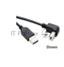 Кабель USB  2.0 на  USB-B угол вниз 5 м