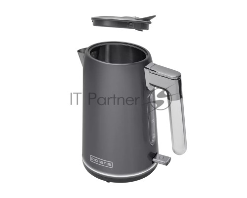 Чайник электрический Polaris PWK 1746CA Water Way Pro 1.7л. 2200Вт серый корпус: металл