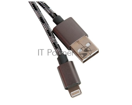 Кабель USB BOROFONE BX24 для Lightning, 2.4А, длина 1м, серый