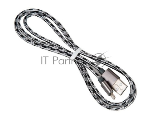 Кабель USB BOROFONE BX24 для Lightning, 2.4А, длина 1м, серый
