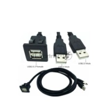 Кабель с разъемами USB 2.0  2 мама для монтажа - 2 папа 1 м