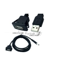 Кабель с разъемами USB 2.0 мама для монтажа - папа 2 м