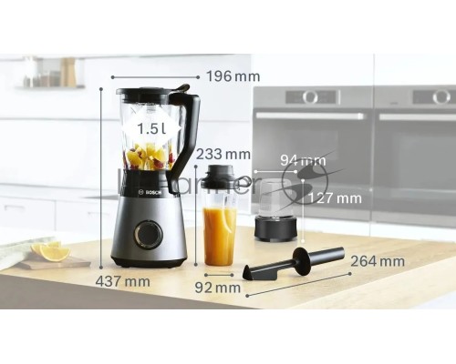Блендер стационарный Bosch MMB6177S 1200Вт серебристый