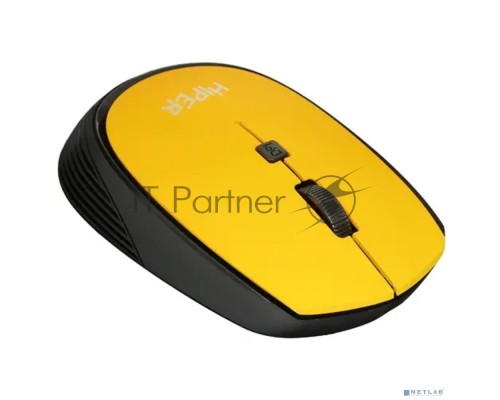Мышь беспроводная HIPER HOMW-085 желтый, 1600 dpi, радиоканал, USB, кнопки - 4