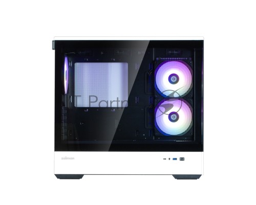 Компьютерный корпус ZALMAN P30 BW, MATX, BLACK/WHITE, WINDOW, 2x3.5