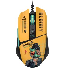 Мышь проводная A4Tech Bloody W63 Max Renegade желтый, 12000 dpi, USB, кнопки - 7