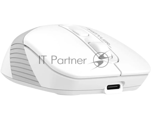 Мышь беспроводная A4Tech Fstyler FB10CS белый/серый, 2000 dpi, радиоканал, Bluetooth, USB, кнопки - 4