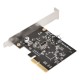 Контроллер Silverstone G56ECU070000010 SuperSpeed USB 20Gbps / internal USB-C Key-A 3.2 Gen 2x2 PCIe expansion card