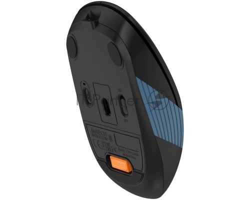 Мышь беспроводная A4Tech Fstyler FB10CS черный/синий, 2000 dpi, радиоканал, Bluetooth, USB, кнопки - 4