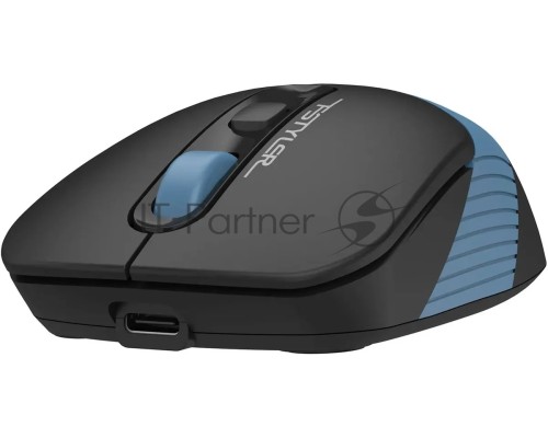 Мышь беспроводная A4Tech Fstyler FB10CS черный/синий, 2000 dpi, радиоканал, Bluetooth, USB, кнопки - 4