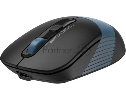 Мышь беспроводная A4Tech Fstyler FB10CS черный/синий, 2000 dpi, радиоканал, Bluetooth, USB, кнопки - 4