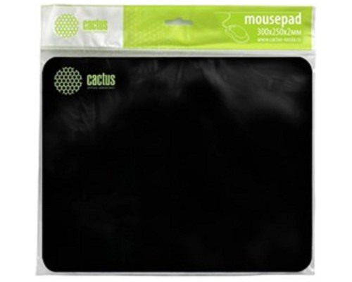 [Кактус коврики] Коврик для мыши Cactus Black 300x250x2мм (CS-MPC-P01M)