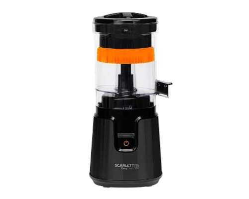 [Чайник] Соковыжималка цитрусовая Scarlett EasyClean SC-JE50C10 200Вт рез.сок.:250мл. черный/оранжевый