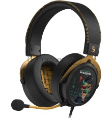 Наушники с микрофоном A4Tech Bloody M595 Renegade черный/рисунок 2.3м мониторные USB оголовье (M595)
