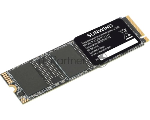 Накопитель SSD SunWind PCIe 3.0 x4 2TB SWSSD002TN3 NV3 M.2 2280