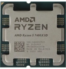 CPU AMD Ryzen 5 7600X3D OEM (100-000001721) {AM5, 4.1-4.7GHz, 6 cores/12 threads, 6Mb+96Mb, 65W, unlocked, Radeon 2200MHz}