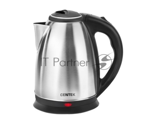 Чайник Centek CT-0035 (матовый) металл 1,5л, 2000Вт, хромированная вставка на крышке