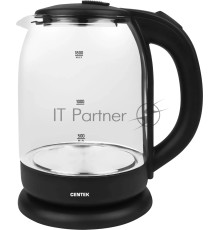 Чайник Centek CT-0010 стекло 1.8л, 1900Вт, LED индикатор, Защита от перегрева, Фильтр от накипи.