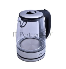 Чайник Centek CT-0030 стекло 1.7л, 2200Вт, внутр. LED подсветка,защита от вкл б/воды