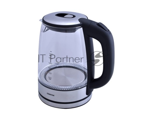 Чайник Centek CT-0030 стекло 1.7л, 2200Вт, внутр. LED подсветка,защита от вкл б/воды