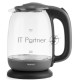 Чайник Centek CT-0034 (серый) <Vancouver> стекло, 1.8л, 2200Вт, внутренняя LED подсветка, кнопка