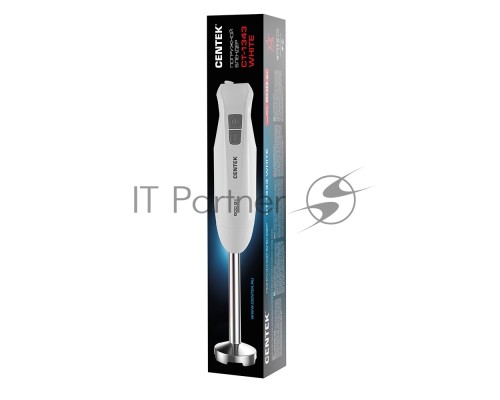 Блендер Centek CT-1343 (белый)  600Вт, турбо режим, специальная заточка лезвий, легкая очистка