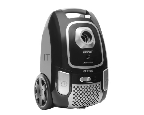 Пылесос Centek CT-2519 черный/хром, 500/2500 Вт, уборка сухая, пылесборник мешок, 4 л