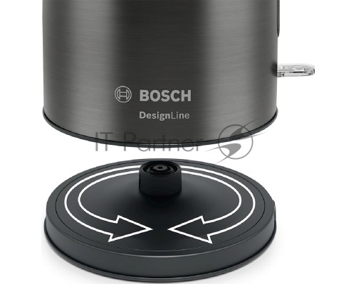 Чайник Bosch TWK5P475 Цвет: графитовый, 2400 Ватт, скрытый нагр.элемент, 1.7 л