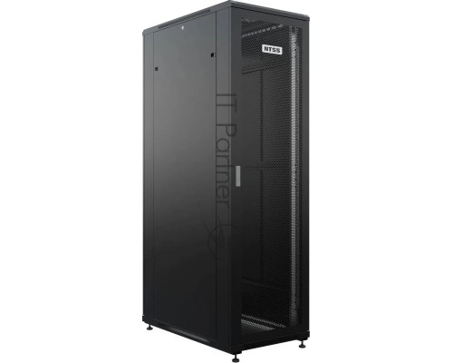 Шкаф серверный NTSS Премиум (NTSS-R42U60120PD/PDD-BL) напольный 42U 600x1200мм пер.дв.перфор. металл 900кг серый 1110мм 150кг IP20 металл