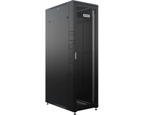 Шкаф серверный NTSS Премиум (NTSS-R42U60120PD/PDD-BL) напольный 42U 600x1200мм пер.дв.перфор. металл 900кг серый 1110мм 150кг IP20 металл