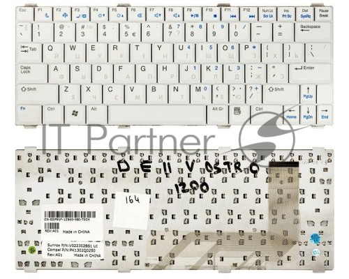Клавиатура для ноутбука Dell Vostro 1200 V1200 белая