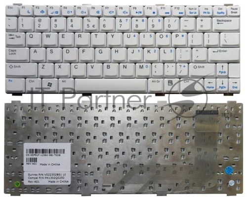 Клавиатура для ноутбука Dell Vostro 1200 V1200 белая