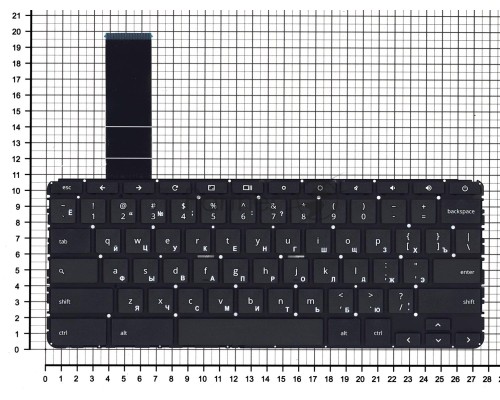 Клавиатура для ноутбука HP Chromebook 11 G5 11-V черная