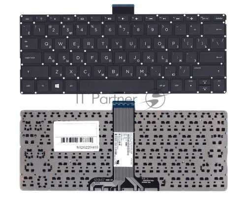 Клавиатура для ноутбука HP Pavilion x360 11-K черная без рамки горизонтальный Enter Клавиатура для ноутбука HP Pavilion x360 11-K черная без рамки горизонтальный Enter