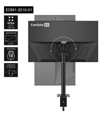 Exegate EX297359RUS Настольное крепление ExeGate EDM1-3210-01 (кронштейн для одного монитора 15