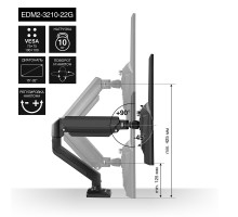 Exegate EX297362RUS Настольное крепление ExeGate EDM2-3210-22G (кронштейн для двух мониторов 15