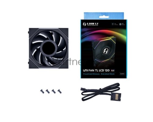 Корпусный вентилятор LIAN LI UNI FAN TL LCD (1pcs) Black