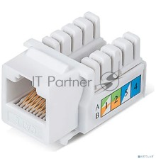 Модуль Keystone Jack RJ-45(8P8C), UTP неэкранированный, CAT 6, тип 90 градусов, белый REXANT PRO