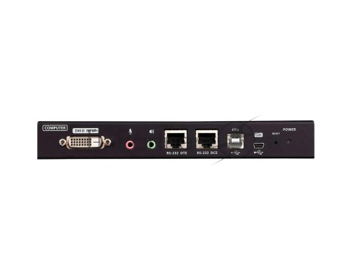 Удлинитель, KVM+DVI, управление по IP, Rackmount/Desktop, 10/100 Base-T, с KVM-шнурами PS2 1х1.2м.;USB 1x1.2м., TCP/IP, (Virtual Media;WIN98SE/ME/2000/XP/FREE-BSD/LINUX 7.0 или выше;1600x1200 60Hz;)/ 1-Local/Remote Share Access Single Port DVI KVM over I