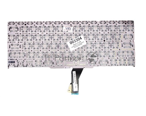 Клавиатура для ноутбука MacBook A1370 2011+ черная с подсветкой, плоский ENTER