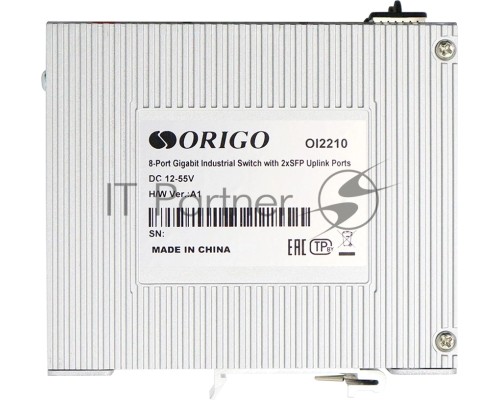 Коммутатор ORIGO Unmanaged Industrial Switch 8x1000Base-T, 2x1000Base-X SFP, Surge 4KV, -40 to 75°C