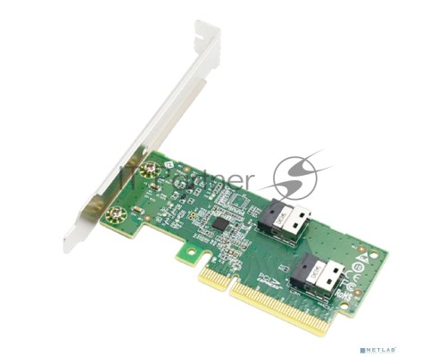 Адаптер для SSD PCIe x8 to Two SlimSAS SFF-8654 4i Adapter Адаптер для SSD PCIe x8 to Two SlimSAS SFF-8654 4i Adapter