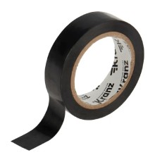 Изолента ПВХ 0,13х15мм, 10м, черная KRANZ