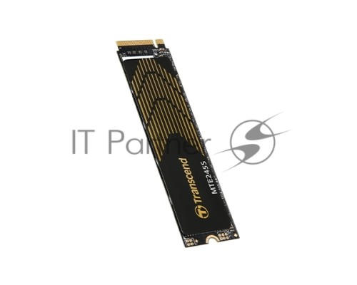 Накопитель SSD Transcend SSD MTE245S, 1000GB, M.2(22x80mm), NVMe 1.4, PCIe 4.0 x4, 3D NAND, R/W 5300/4600MB/s, IOPs 630 000/500 000, TBW 600, DWPD 0.33, 5 лет